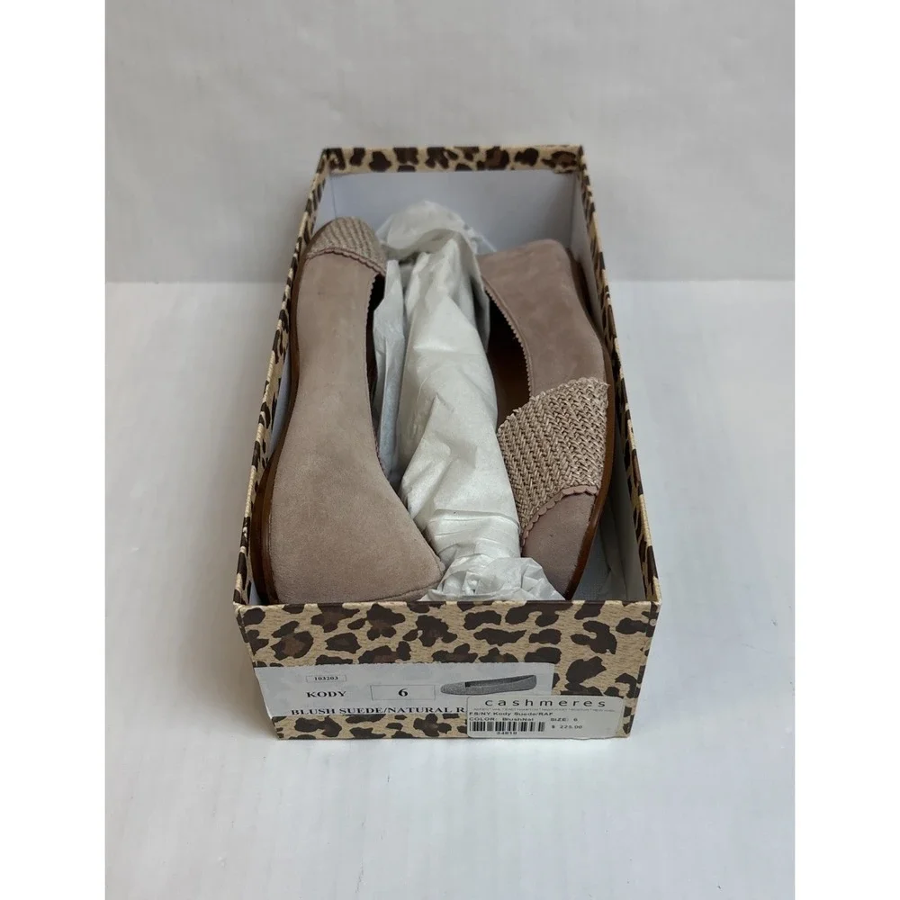 French Sole Kody Ballet Flats Blush Suede Womens Size 6 Made In Spain